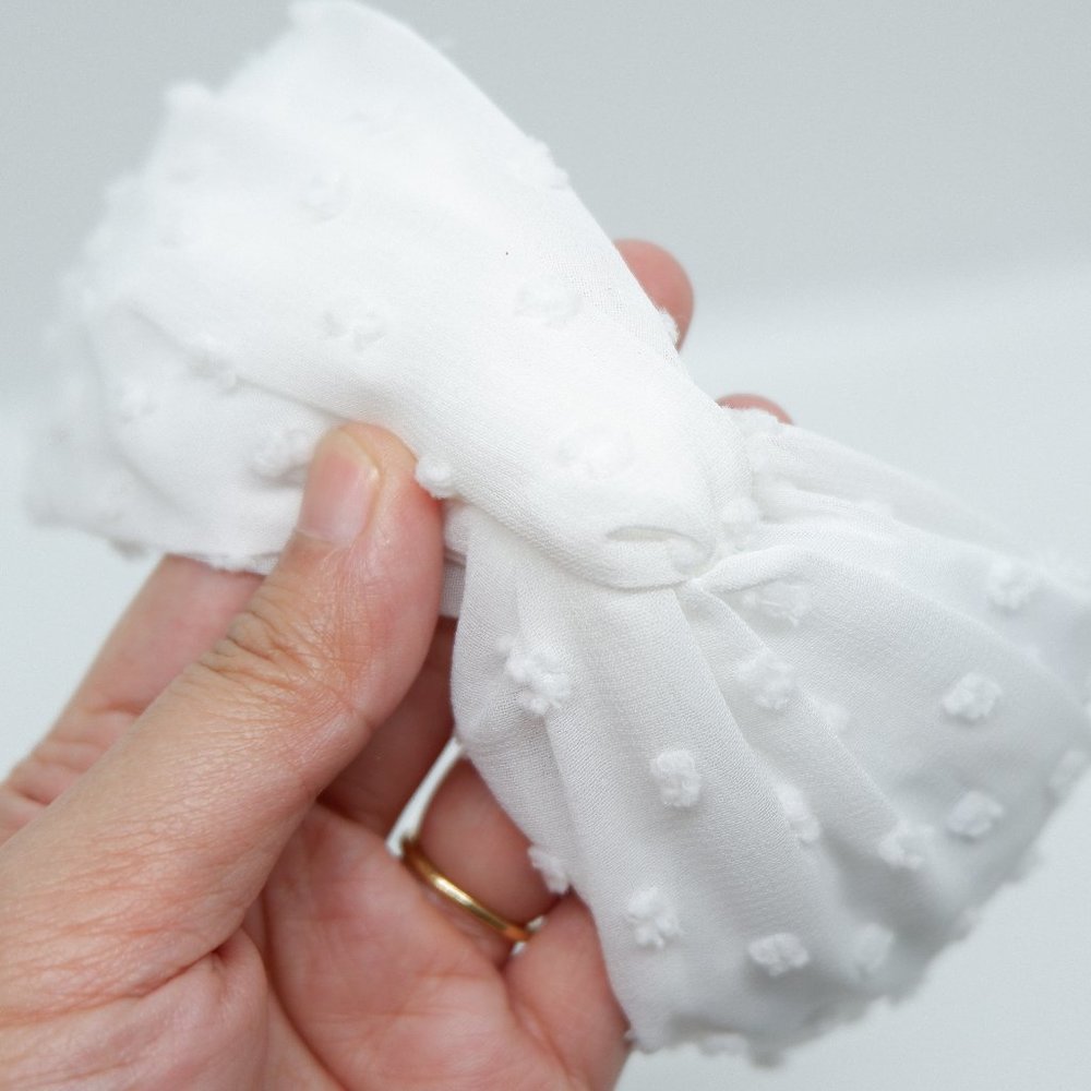 White Chiffon Headband